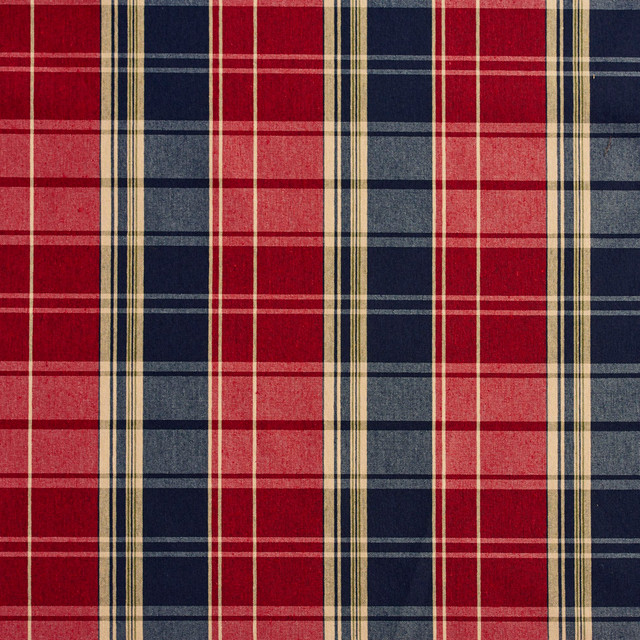 Charlotte Fabric 5801 Port Plaid Classic Patterns, Ring Book Page #11A 52% Polyester, 48% Cotton Made In USA Exceeds 200,000 Wyzenbeek Rubs (Heavy Duty) Horizontal: 6.5" X Vertical: 7" 54 Inches - My Fabric Connection -