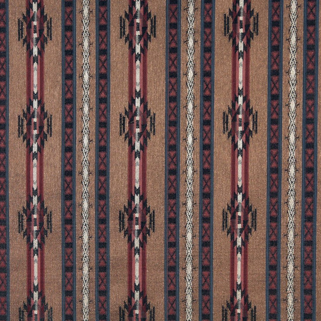 Charlotte Fabric 6381 Pottery Stripe Ring Book Page #63 55% Polyester; 45% Cotton Made In USA Exceeds 90,000 Wyzenbeek Rubs (Heavy Duty) Horizontal: 8.5" x Vertical: 7.5" 54 Inches - My Fabric Connection -