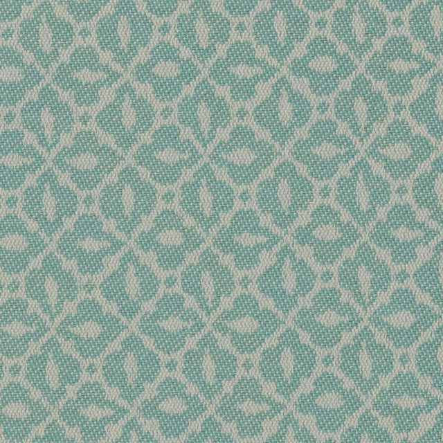 Charlotte Fabric 6612 Lagoon/Mosaic Outdoor/Indoor Oasis III 100% Woven Polyester Made In USA Exceeds 48,000 Wyzenbeek Rubs (Heavy Duty) Horizontal: 2.0" x Vertical: 1.0" 54 Inches - My Fabric Connection -