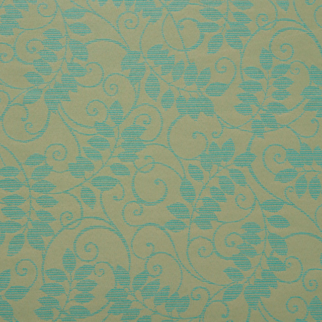 Charlotte Fabric 6624 Seafoam/Vine Outdoor/Indoor Oasis III 100% Woven Polyester Made In USA Exceeds 48,000 Wyzenbeek Rubs (Heavy Duty) Horizontal: 29.0" x Vertical: 29.0" 54 Inches - My Fabric Connection -