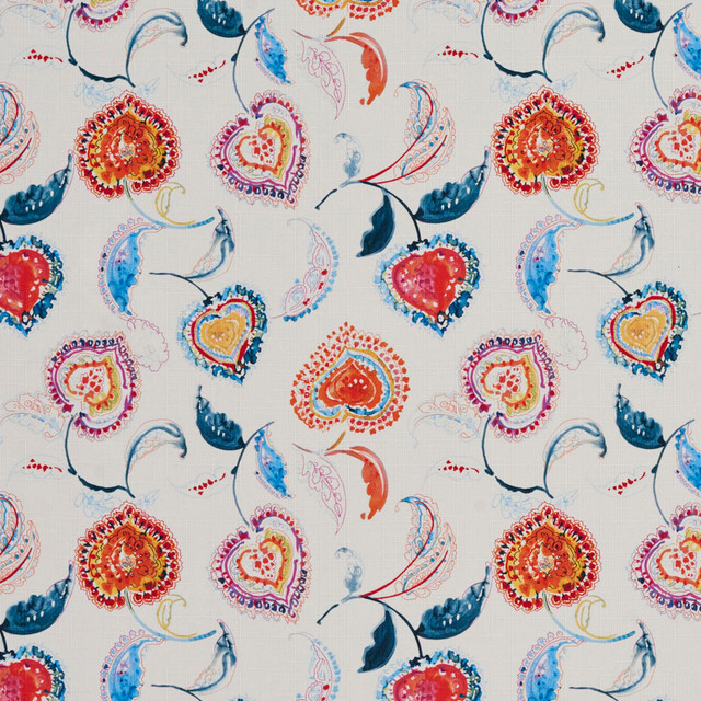 Charlotte Fabric 20410-02 Prints 100% Polyester Asia Exceeds 40,000 Wyzenbeek Rubs (Heavy Duty) Horizontal: 13.5" x Vertical: 13.5" 54 Inches - My Fabric Connection -