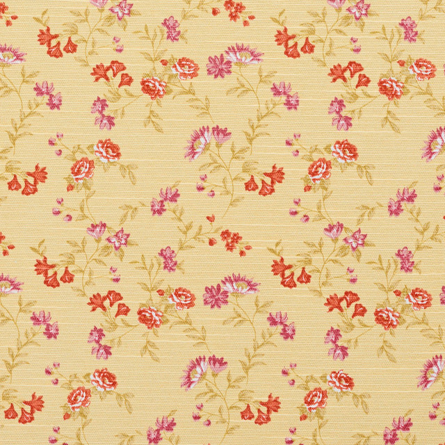Charlotte Fabric 10930-02 Botanical Prints 60% Cotton, 40% Polyester Spain Exceeds 80,000 Wyzenbeek Rubs (Heavy Duty) Horizontal: 6.5" x Vertical: 6.5" 54 Inches - My Fabric Connection -
