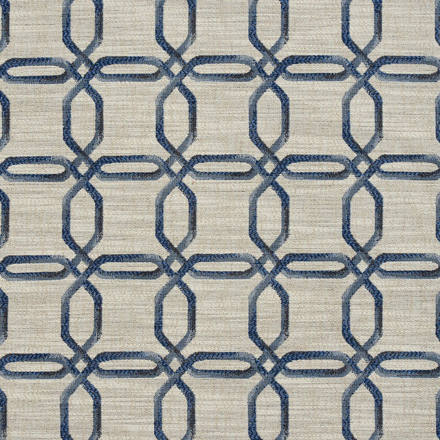 Charlotte Fabric R140 Cobalt Ring Book Page #24B 100% Woven Polyester Asia Exceeds 70,000 Wyzenbeek Rubs (Heavy Duty) Horizontal: 3.5" x Vertical: 3.25" 54 Inches - My Fabric Connection -