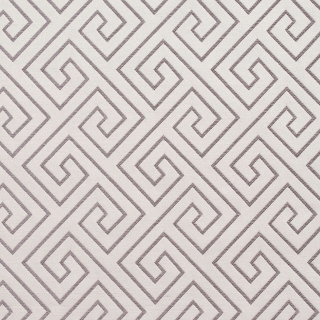 Charlotte Fabric D170 Moonstone Greek Key Sateens 100% Woven Polyester Asia Exceeds 100,000 Wyzenbeek Rubs (Heavy Duty) Horizontal: 3.5" x Vertical: 3.5" 54 Inches - My Fabric Connection -