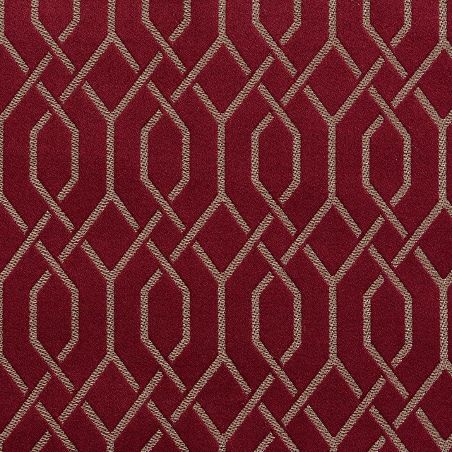 Charlotte Fabric D182 Merlot Lattice Sateens 100% Woven Polyester Asia Exceeds 100,000 Wyzenbeek Rubs (Heavy Duty) Horizontal: 2" x Vertical: 2.75" 54 Inches - My Fabric Connection -