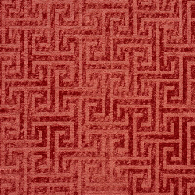 Charlotte Fabric CB700-220 Shades of Coral 100% Woven Polyester Asia Exceeds 160,000 Wyzenbeek Rubs (Heavy Duty) Horizontal: 14.5" x Vertical: 10" 54 Inches - My Fabric Connection -