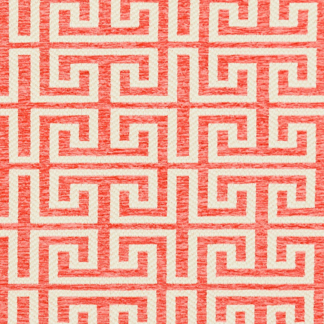Charlotte Fabric CB800-125 Shades of Coral 100% Woven Polyester Asia Exceeds 140,000 Wyzenbeek Rubs (Heavy Duty) Horizontal: 5" x Vertical: 3.5" 54 Inches - My Fabric Connection -