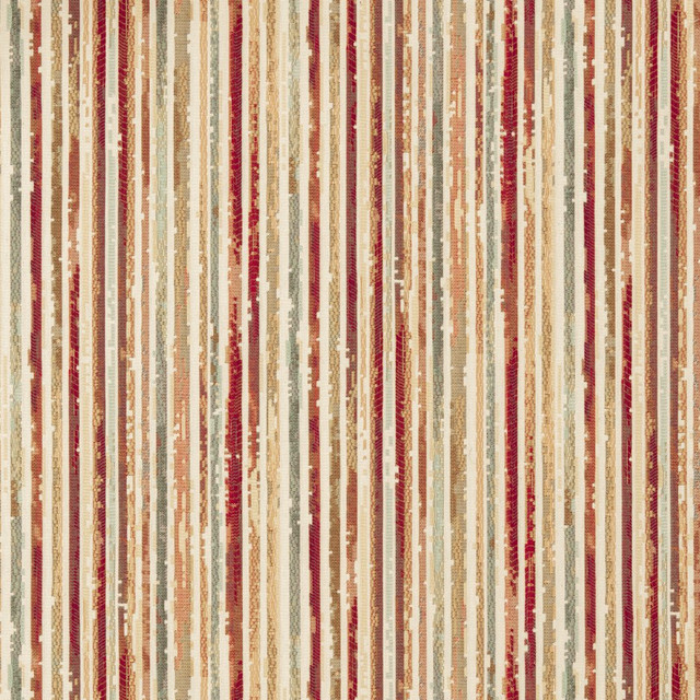 Charlotte Fabric CB800-99 Shades of Coral 36% Polyester, 32% Acrylic, 32% Cotton Spain Exceeds 24,000 Wyzenbeek Rubs (Heavy Duty) Horizontal: 11.5" 54 Inches - My Fabric Connection -