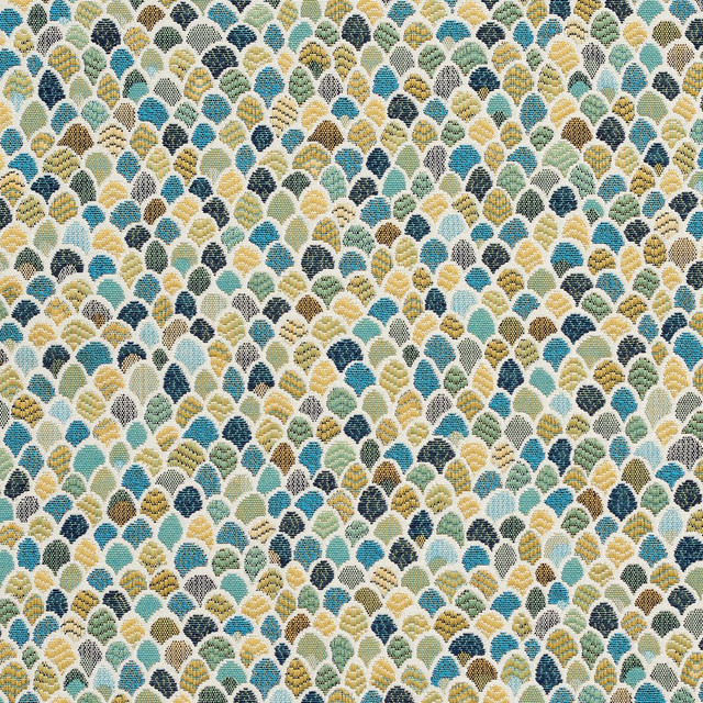 Charlotte Fabric CB800-84 Shades of Teal 60% Polyester, 20% Acrylic, 20% Cotton Spain Exceeds 24,000 Wyzenbeek Rubs (Heavy Duty) No Repeat 54 Inches - My Fabric Connection -