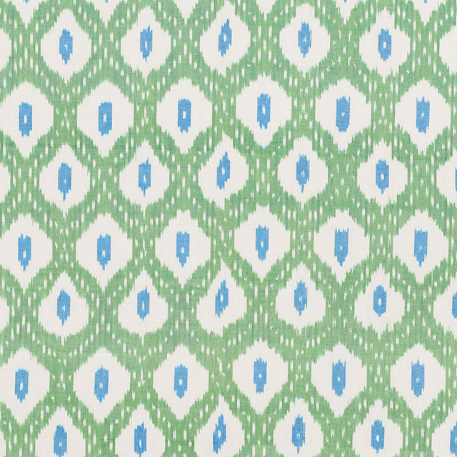 Schumacher Fabric Indio Ikat Green 178070 Free-Spirit 100% Cotton - Horizontal: 4.25 and Vertical: 7.25 59 - My Fabric Connection -