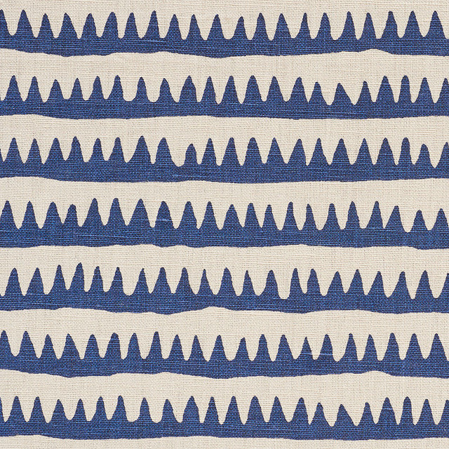 Schumacher Fabric Corfu Stripe Navy 177970 Primitive-Beauty 55% Linen, 45% Cotton - Horizontal: 26.5 and Vertical: 13.5 53.25 - My Fabric Connection -