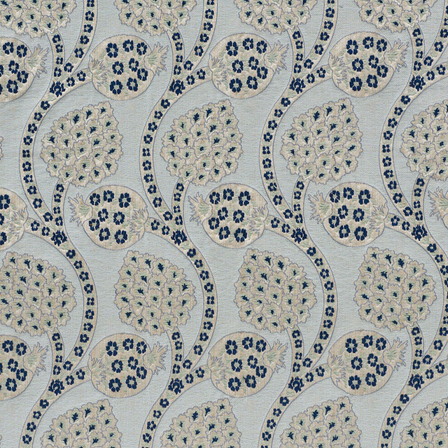 Schumacher Fabric Persephone Celestial 72002 Ottoman-Chic 65% Cotton, 20% Linen, 15% Viscose - Horizontal: 6.25 and Vertical: 16.25 53 - My Fabric Connection -