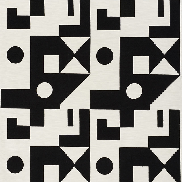 Schumacher Fabric Binary Embroidery Black 75690 Porter-Teleo 65% Cotton, 35% Acrylic - Horizontal: 25 and Vertical: 30.5 50 - My Fabric Connection - Schumacher Fabric Binary Embroidery Black 75690 Porter-Teleo 65% Cotton, 35% Acrylic - Horizontal: 25 and Vertical: 30.5 50 - My Fabric Connection -