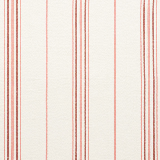 Schumacher Fabric Scarset Stripe Rosewood 75262 Chambray 100% Cotton Martindale 41,000 Horizontal: 10.75 and Vertical: - 56.25 - My Fabric Connection -