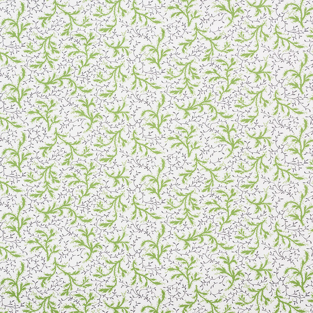 Schumacher Fabric Sprig Moss 177831 Celerie-Kemble 100% Cotton Wyzenbeek 15,000 Horizontal: 27 and Vertical: 12.625 54.25 - My Fabric Connection -
