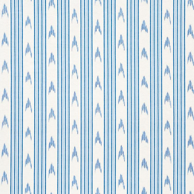 Schumacher Fabric Santa Barbara Ikat Indigo 74220 Mark D. Sikes 9.0" - My Fabric Connection - Schumacher Fabric Santa Barbara Ikat Indigo 74220 Mark D. Sikes 9.0" - My Fabric Connection -