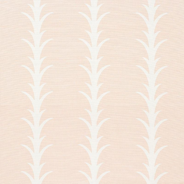 Schumacher Fabric Acanthus Stripe Blush 177634 Celerie Kemble 10.75" - My Fabric Connection -