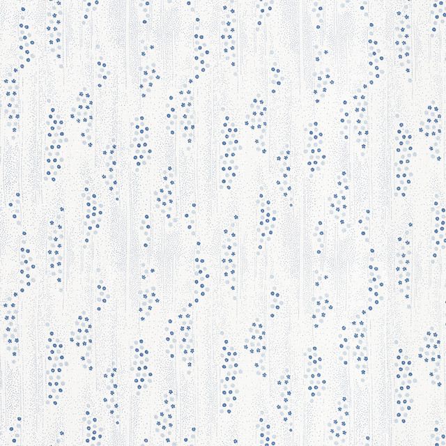 Schumacher Fabric Taki Floral Porcelain 177431 Mingei 100% Linen Wyzenbeek 15,000 Horizontal: 9.25 and Vertical: 12 54 - My Fabric Connection -