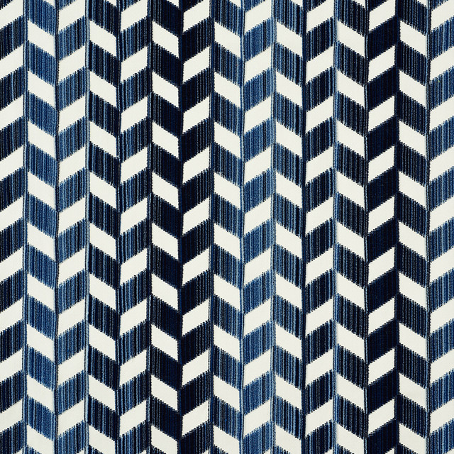 Schumacher Fabric Chevron Strie Velvet Lapis 72811 Cut-Patterned-Velvets 55% Polyester, 45% Cotton Martindale 60,000 Horizontal: 26.5 and Vertical: 2.25 53.5 - My Fabric Connection -