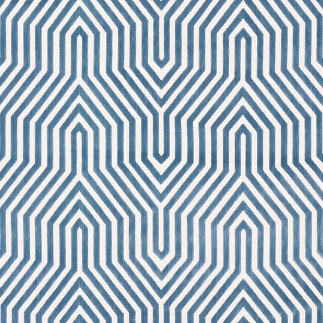 Schumacher Fabric Vanderbilt Velvet Marine 66195 Cut & Patterned Velvets 13.88" - My Fabric Connection -