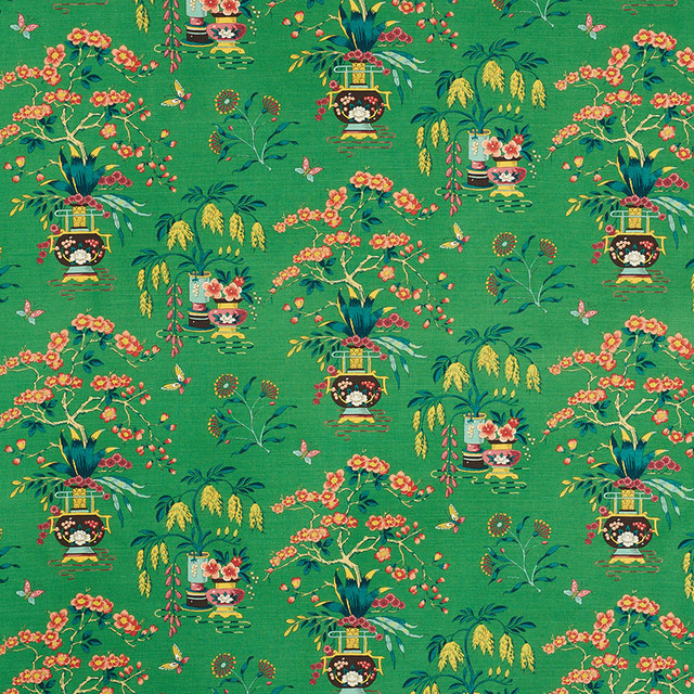 Schumacher Fabric Ming Vase Jade 176731 Schumacher-Classics 61% Linen, 39% Cotton - Horizontal: 18 and Vertical: 19 54 - My Fabric Connection - Schumacher Fabric Ming Vase Jade 176731 Schumacher-Classics 61% Linen, 39% Cotton - Horizontal: 18 and Vertical: 19 54 - My Fabric Connection -