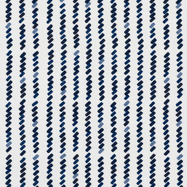 Schumacher Fabric Tic For Tac Blue 176541 David Kaihoi 6.75" - My Fabric Connection -