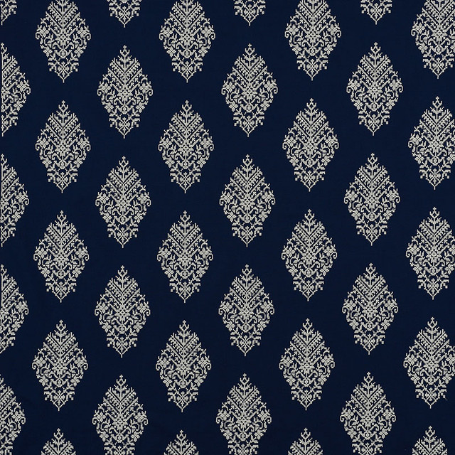 Schumacher Fabric Zinda Embroidery Navy 70222 Contemporary-Embroideries 38% Linen, 33% Cotton, 29% Spun - Horizontal: 12.75 and Vertical: 11.25 51 - My Fabric Connection - Schumacher Fabric Zinda Embroidery Navy 70222 Contemporary-Embroideries 38% Linen, 33% Cotton, 29% Spun - Horizontal: 12.75 and Vertical: 11.25 51 - My Fabric Connection -