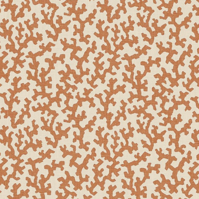 Schumacher Fabric Folly Burnt Orange 176126 Veere-Grenney 100% Linen Martindale 25,000 Horizontal: 4.375 and Vertical: 4.75 52.75 - My Fabric Connection -