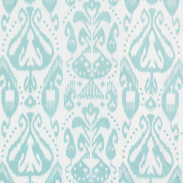 Schumacher Fabric Kiva Embroidered Ikat Sky 69481 Ikat-Collection 75% Linen, 25% Spun - Horizontal: 25.75 and Vertical: 22.25 51.875 - My Fabric Connection - Schumacher Fabric Kiva Embroidered Ikat Sky 69481 Ikat-Collection 75% Linen, 25% Spun - Horizontal: 25.75 and Vertical: 22.25 51.875 - My Fabric Connection -