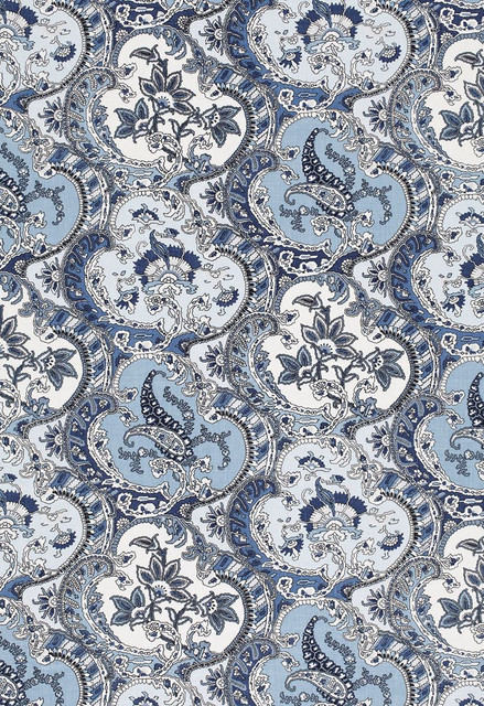 Schumacher Fabric Pickfair Paisley Pacific 175553 Timothy-Corrigan 100% Linen - Horizontal: 8.75 and Vertical: 26.25 52.5 - My Fabric Connection - Schumacher Fabric Pickfair Paisley Pacific 175553 Timothy-Corrigan 100% Linen - Horizontal: 8.75 and Vertical: 26.25 52.5 - My Fabric Connection -