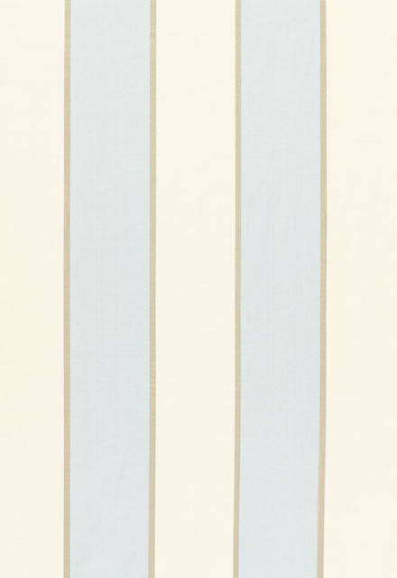 Schumacher Fabric Montebello Stripe Azure 64786 Chroma 100% Polyester Wyzenbeek 5,000 Horizontal: 9.125 and Vertical: - 54.875 - My Fabric Connection -