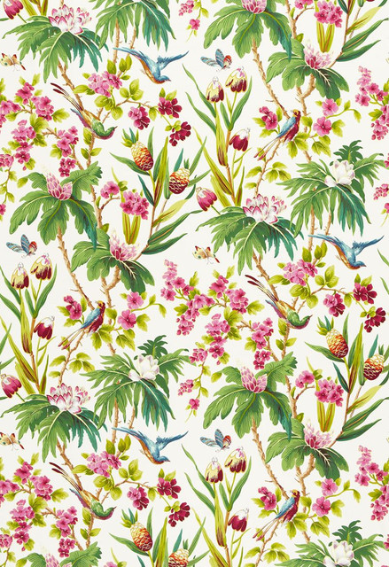 Schumacher Fabric Seychelles Ivory 175701 Classic-Prints 100% Cotton - Horizontal: 27 and Vertical: 52.5 54 - My Fabric Connection - Schumacher Fabric Seychelles Ivory 175701 Classic-Prints 100% Cotton - Horizontal: 27 and Vertical: 52.5 54 - My Fabric Connection -