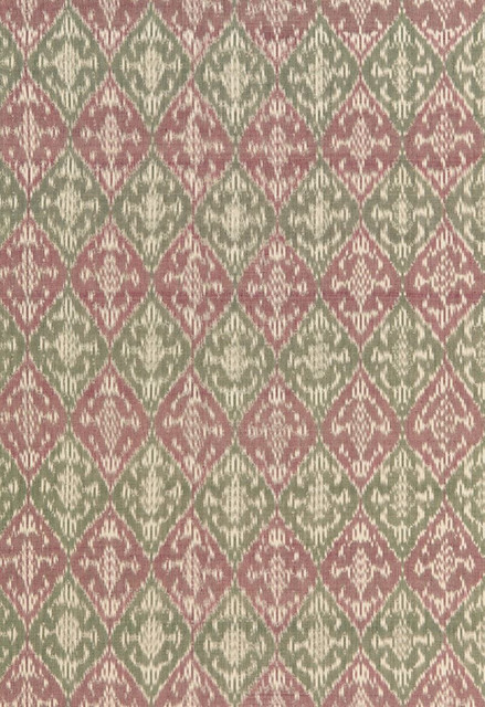 Schumacher Fabric Varanasi Cotton Ikat Mulberry 66950 Chroma 100% Cotton - Horizontal: 4.25 and Vertical: 7.125 52 - My Fabric Connection -