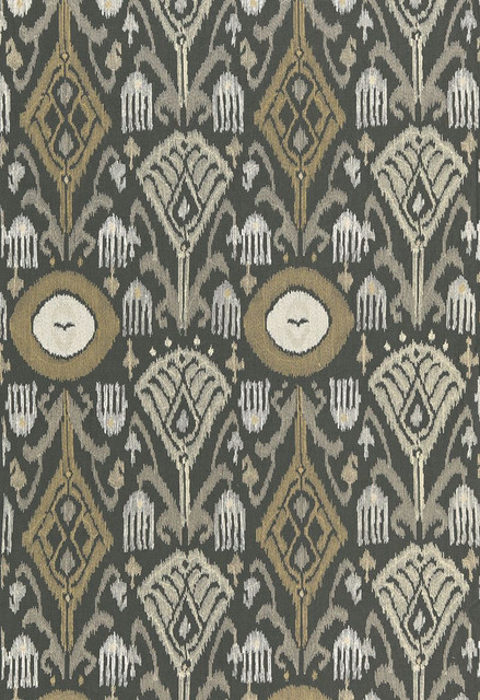 Schumacher Fabric Turkestan Embroidery Charcoal 67871 Au-Naturel 77% Linen, 23% Polyester Martindale 16,000 Horizontal: 12.75 and Vertical: 22.625 51.5 - My Fabric Connection -