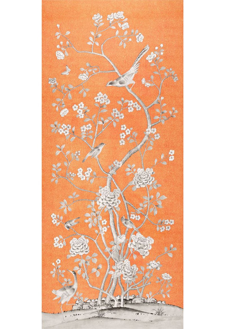 Schumacher Fabric Chinois Palais Tangerine 175044 Mary-McDonald 100% Linen - Horizontal: 54 and Vertical: 131.5 54 - My Fabric Connection - Schumacher Fabric Chinois Palais Tangerine 175044 Mary-McDonald 100% Linen - Horizontal: 54 and Vertical: 131.5 54 - My Fabric Connection -
