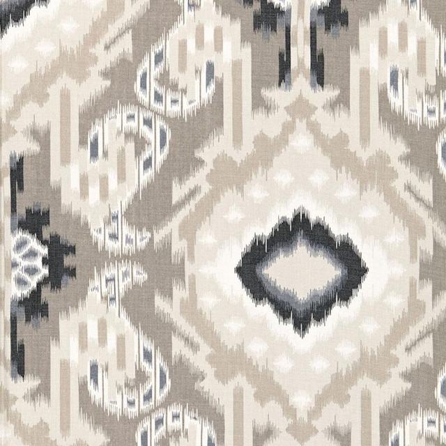 Schumacher Fabric Kiribati Ikat Print Linen 174981 Ottoman Chic 18.0" - My Fabric Connection -