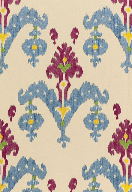 Schumacher Fabric Raja Embroidery Jewel 65812 Martyn-Lawrence-Bullard 72% Linen, 21% Viscose, 7% Cotton Martindale 8,000 Horizontal: 12.625 and Vertical: 29.5 51.25 - My Fabric Connection -