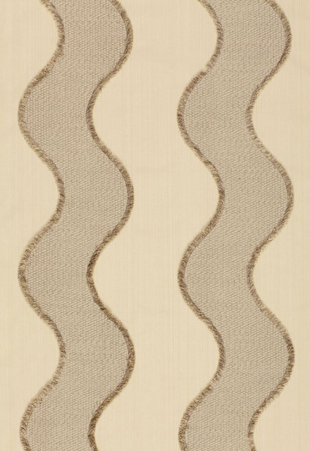Schumacher Fabric Wavelength Sandstone 63700 Modern-Glamour 64% Viscose, 36% Cotton Martindale 3,000 Horizontal: 9 and Vertical: - 54.5 - My Fabric Connection -