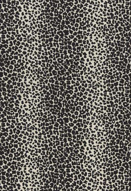 Schumacher Fabric Leopard Linen Print Ebony 174841 Chroma 100% Linen - Horizontal: 9 and Vertical: 12 54 - My Fabric Connection -
