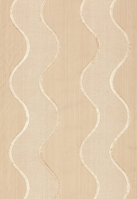 Schumacher Fabric Wavelength Pebble 63701 Modern-Glamour 64% Viscose, 36% Cotton Martindale 3,000 Horizontal: 9 and Vertical: - 54.5 - My Fabric Connection -