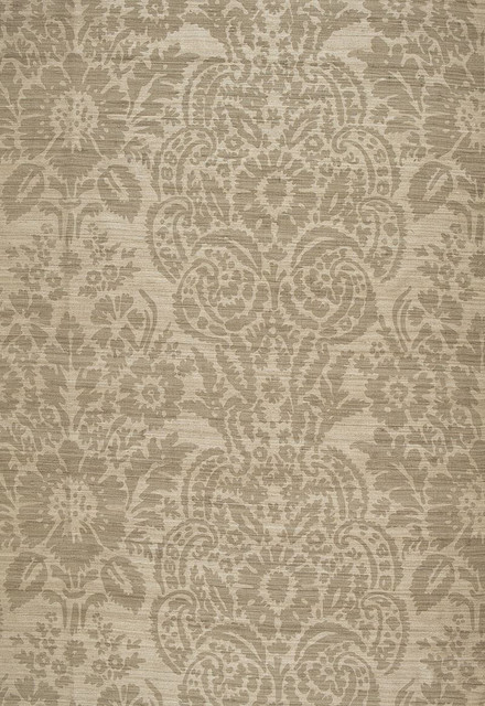 Schumacher Fabric Malay Damask Print Chanterelle 174612 Au-Naturel 100% Silk - Horizontal: 25.5 and Vertical: 24.75 51 - My Fabric Connection -