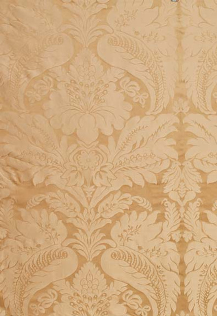 Schumacher Fabric Bennet Silk Damask Travertine 63733 Pemberley-Silks 65% Dupioni, 35% Silk - Horizontal: 27 and Vertical: 31.25 54 - My Fabric Connection -
