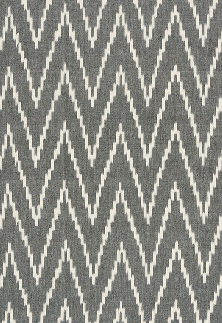 Schumacher Fabric Kasari Ikat Graphite 3470003 Chroma 100% Cotton Martindale 18,000 Horizontal: 4.5 and Vertical: 4.875 52 - My Fabric Connection -