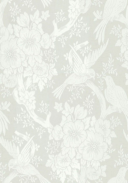 Schumacher Fabric Jacquard Madras II Ivory 32545 - 100% Cotton - Horizontal: 22.625 and Vertical: 33.875 48 - My Fabric Connection -
