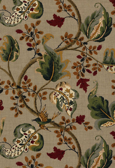 Schumacher Fabric Fox Hollow Multi On Flannel 2639641 Classic-Prints 59% Linen, 41% Cotton - Horizontal: 26.625 and Vertical: 27 56 - My Fabric Connection -