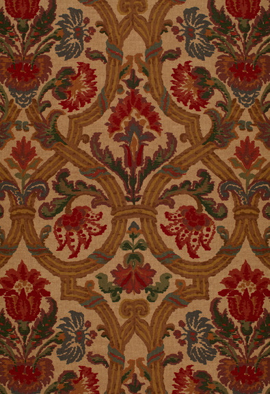 Schumacher Fabric Halstead Sand 2638925 Classic-Prints 60% Linen, 40% Cotton - Horizontal: 27 and Vertical: 35.25 54.5 - My Fabric Connection -