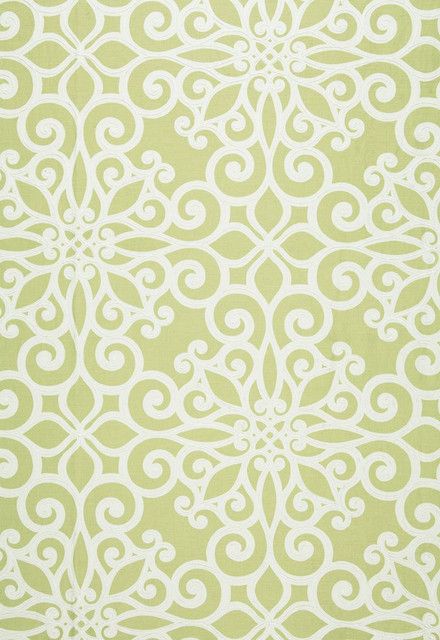 Schumacher Fabric Rosegate Embroidered Print Chartreuse 174563 COLLECTION-NAME-TBA-174560 63% Linen, 37% Cotton - Horizontal: 27 and Vertical: 26 54 - My Fabric Connection -