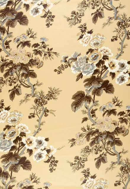 Schumacher Fabric Pyne Hollyhock Tobacco 174451 Schumacher-Classics 100% Cotton - Horizontal: 26.5 and Vertical: 46.25 53 - My Fabric Connection - Schumacher Fabric Pyne Hollyhock Tobacco 174451 Schumacher-Classics 100% Cotton - Horizontal: 26.5 and Vertical: 46.25 53 - My Fabric Connection -