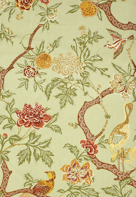 Schumacher Fabric Arbre Chinois Sage 174082 COLLECTION-NAME-TBA-174080 100% Linen - Horizontal: 27 and Vertical: 47 54 - My Fabric Connection -