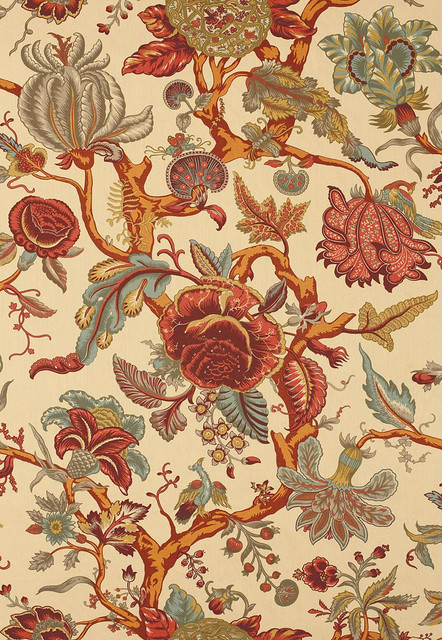 Schumacher Fabric Mandalay Tree Document 173601 Classic-Prints 100% Linen - Horizontal: 48 and Vertical: 72 48 - My Fabric Connection -